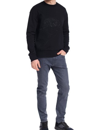 Серые джинсы BOSS: фото 1 - Invogue